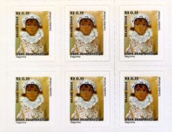 Selo Regular RHM 829 Obra Desaparecida Portinari Negrinha Arte 2004 Sextilha