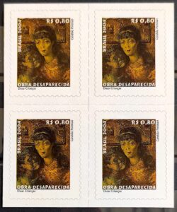 Selo Regular RHM 830 Obra Desaparecida Portinari Duas Criancas Arte 2005 Quadra