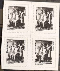 Selo Regular RHM 832 Obra Desaparecida Portinari Composicao Arte 2004 Quadra