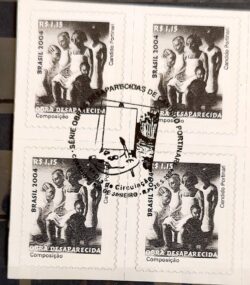 Selo Regular RHM 832 Obra Desaparecida Portinari Composicao Arte 2004 Quadra CBC RJ