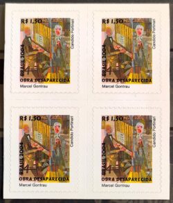 Selo Regular RHM 833 Obra Desaparecida Portinari Marcel Gontrau Arte Picote Sem BR 2004 Quadra