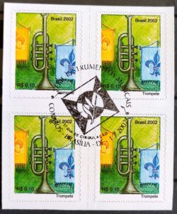 Selo Regular RHM 836 Instrumento Musical Trompete 2005 Quadra CBC Brasília