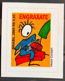 Selo Regular RHM 841 Profissao Engraxate Trabalho Economia 2005 Sem Picote BR Folha