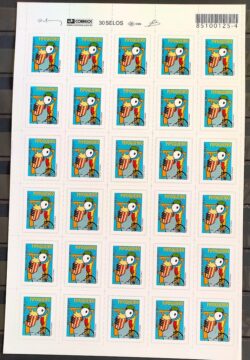 Selo Regular RHM 842 Profissao Pipoqueiro Trabalho Economia Picote Sem BR 2006 Folha