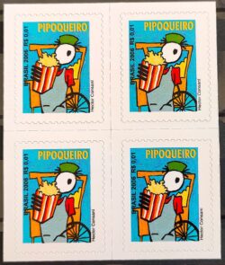 Selo Regular RHM 842 Profissao Pipoqueiro Trabalho Economia Picote Sem BR 2006 Quadra