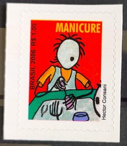 Selo Regular RHM 843 Profissao Manicure Trabalho Economia 2006 Sem Picote BR
