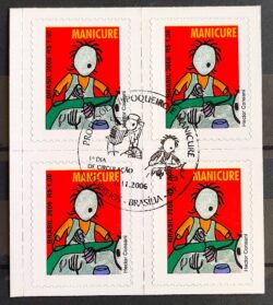 Selo Regular RHM 843 Profissao Manicure Trabalho Economia 2006 Sem Picote BR Quadra CBC DF