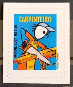 Selo Regular RHM 845 Profissao Carpinteiro Trabalho Economia Sem Picote BR 2007