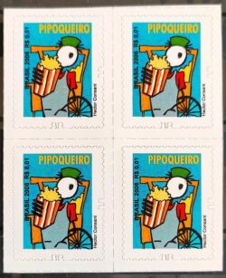 Selo Regular RHM 851 Profissao Pipoqueiro Trabalho Economia Picote Com BR 2011 Quadra