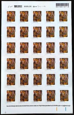 Selo Regular RHM 855 Obra Desaparecida Portinari Marcel Gontrau Com Picote BR Arte 2011 Folha