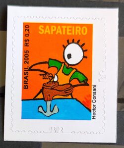 Selo Regular RHM 858 Profissao Sapateiro Trabalho Economia Picote BR 2011