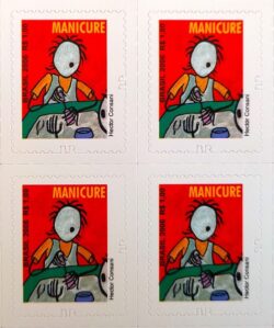 Selo Regular RHM 859 Profissao Manicure Trabalho Economia Com Picote BR 2011 Quadra