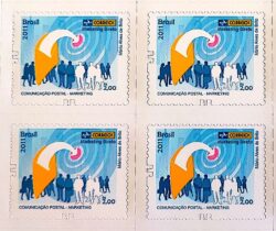 Selo Regular RHM 861 Servico Postal Marketing Picote Com BR 2011 Quadra