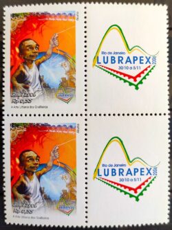 C 2643 Selo Arte Urbana Grafiteiros 2006 Dupla Com Vinheta