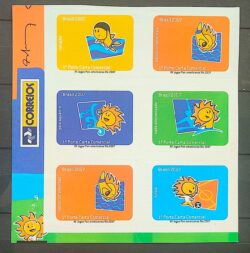 C 2670 Selo XV Jogos Pan Americanos Rio de Janeiro 2007 Sextilha