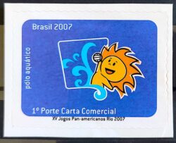 C 2671 Selo XV Jogos Pan Americanos Rio de Janeiro Pólo Aquático 2007