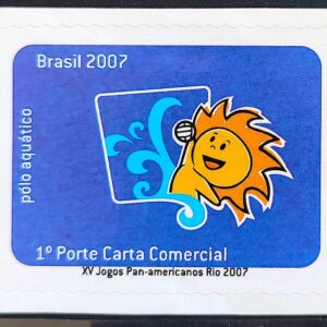 C 2671 Selo XV Jogos Pan Americanos Rio de Janeiro Pólo Aquático 2007