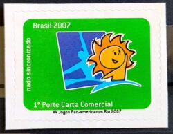 C 2673 Selo XV Jogos Pan Americanos Rio de Janeiro Nado Sincronizado 2007