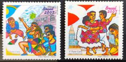 C 2675 Selo Trajes Tipicos Frevo Carimbo Pernambuco 2007 Serie Completa