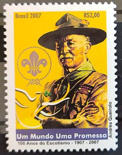 C 2689 Selo 100 Anos do Escotismo Baden Powel Escoteiro 2007