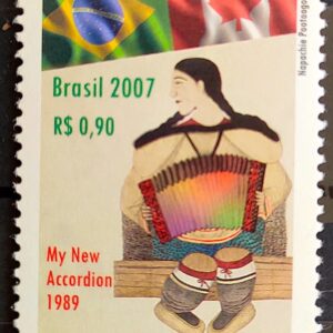 C 2694 Selo Relações Diplomaticas Brasil Canada Gaita Acordeao Sanfona Musica 2007