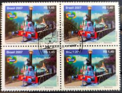 C 2698 Selo Transportes Ferroviários Locomotiva Baroneza Trem 2007 CBC