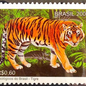C 2713 Selo Zoologicos do Brasil Tigre Fauna Africa 2007