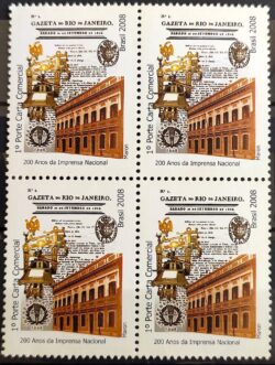 C 2748 200 Anos Imprensa Nacional Jornal 2008 Quadra