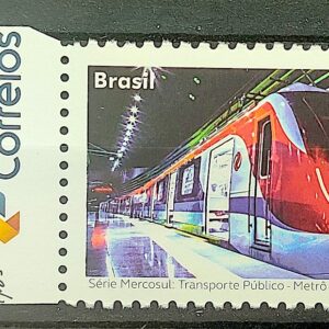 C 3700 Selo Serie Mercosul Transporte Publico Metro de Salvador 2017 Vinheta Correios