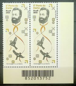 C 4136 Selo Luiz Gama Advogado Direito Justica Abolicionista Literatura 2023 Dupla Codigo de Barras