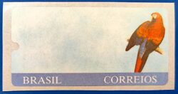 Selo Etiqueta Automato Arara Vermelha Horizontal Sem Franquia