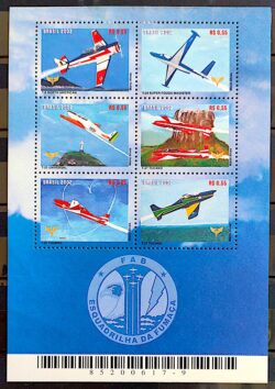 B 124 Bloco Esquadrilha da Fumaca Aviao Aviacao Militar 2002 Com Observacao no Verso