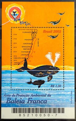 B 128 Bloco Baleia Franca Mapa Fauna Marinha 2002