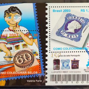 B 132 Bloco Como Colecionar Selos Filatelia Servico Postal Olho de Boi 2003