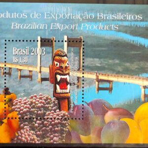 B 134 Bloco Produtos de Exportação Brasileiro Carranca Uva Fruta 2003