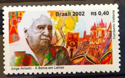 C 2477 Selo Jorge Amado Bahia Literatura Cacau Igreja 2002