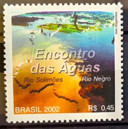 C 2480 Selo Encontro das Aguas Amazonas Rio Solimoes Rio Negro 2002