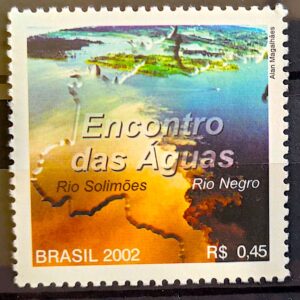 C 2480 Selo Encontro das Aguas Amazonas Rio Solimoes Rio Negro 2002