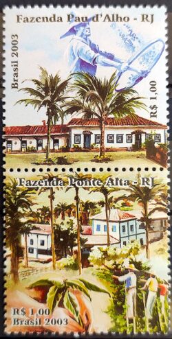 C 2510 Selo do Bloco B 130 Fazenda de Cafe 2003