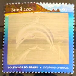 C 2528 Selo do Bloco B 133 Fernando de Noronha Golfinho Holografico 2003