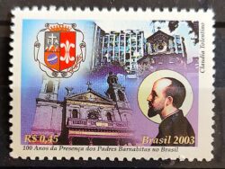C 2529 Selo Presenca dos Padres Barnabitas no Brasil Religiao 2003