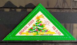 C 2543 Selo de Natal Pinheiro 2003 Triângulo