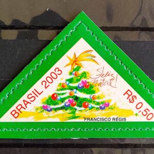 C 2543 Selo de Natal Pinheiro 2003 Triângulo