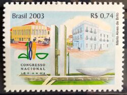 C 2547 Selo Congresso Nacional Brasília Legislativo 2003