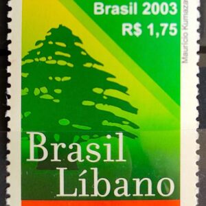C 2548 Selo Relações Diplomáticas Brasil Líbano 2003