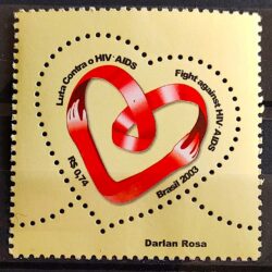 C 2549 Selo Luta Contra o HIV AIDS Saude 2003