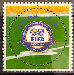 C 2567 Selo Centenaario da FIFA Futebol 2004
