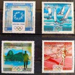 C 2574 Selo Olimpiadas de Atenas Grecia Vela Atletismo 2004 Serie Completa Separados