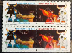 C 2579 Selo Festival de Parintins Boi Musica Turismo 2004 Quadra