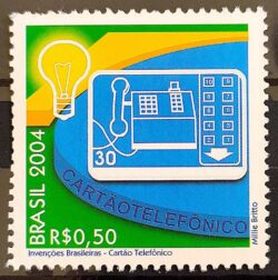 C 2582 Selo Invencoes Brasileiras Cartao Telefonico Comunicacao 2004
